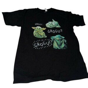 Star Wars Grogu T-Shirt Black Tultex M 100% Cotton Licensed Merchandise